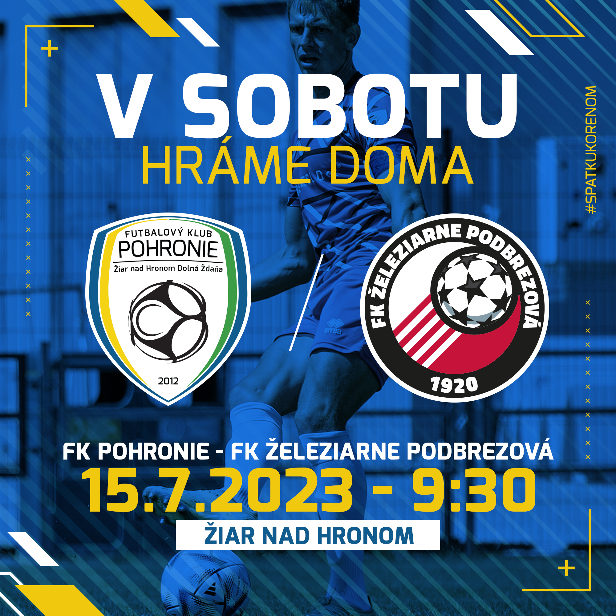 ZÁPAS PRÍPRAVY: V SOBOTU PRIVÍTAME DOMA PODBREZOVÚ